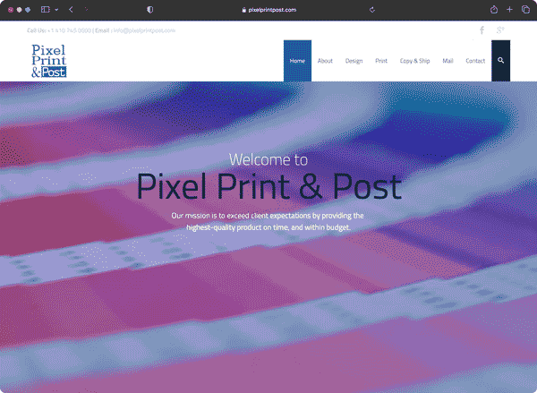 pixel print & post website